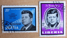 Selection Of Used/Cancelled 1964 Stamps From Liberia President Kennedy No CL-1299 - Liberia