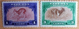 Selection Of Mint/hinged 1942 Stamps From Liberia Animals No CL-1302 - Liberia
