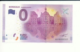 Billet Touristique  0 Euro - BORDEAUX PLACE DE LA BOURSE - UEFR - 2017-2 - N° 325 - Billet épuisé - Other & Unclassified