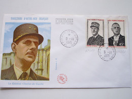 Enveloppe Premier Jour - Le Général Charles De Gaulle - Y & T N°419 Et 420 - Lettres & Documents