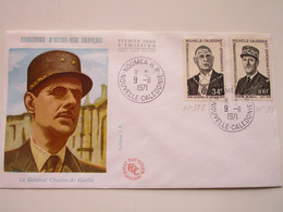 Enveloppe Premier Jour - Le Général Charles De Gaulle - Y & T N°377 Et 378 - Cartas & Documentos