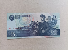Billete De Corea Del Norte De 5 Won, Año 1992, Uncirculated - Korea, North