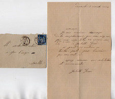 TB 3570 - 1884 - LAC - Lettre De Mme Juliette GIRARD à LA FLECHE Pour Me NARBONNE Notaire à YVRE - L'EVËQUE - 1877-1920: Période Semi Moderne