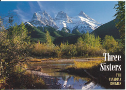 Canada Postcard Sent To Germany 1-10-2001 Three Sistres Mountains - Postales Modernas