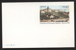 USA UX301 Postal Card Bascom Hall University Of Wisconsin WI Mint 1999 - 1981-00