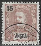 Angra – 1897 King Carlos 15 Réis Used Stamp - Angra