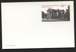 USA UX303 Postal Card Redwood Library & Athenaeum Newport RI Mint 1999 - 1981-00