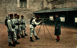 I1608 - Infanterie - Exercice De Pointage Au Chevalet - Manoeuvres