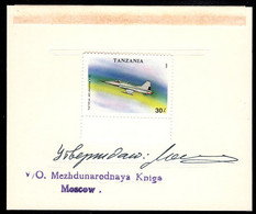 TANZANIA(1994) Northrup F-5E Fighter Jet. Special Perforated Proof Mounted On Card . Scott No 1161. - Tanzania (1964-...)