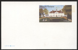 USA UX305 Postal Card Mount Vernon VA GEORGE WASHINGTON HOME Mint 1999 - George Washington