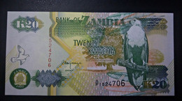 A5 ZAMBIE  BILLETS DU MONDE WORLD BANKNOTES  20 KWACHA - Zambie