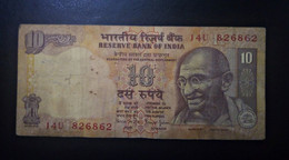 A5 INDE  BILLETS DU MONDE WORLD BANKNOTES  10 RUPEES - India