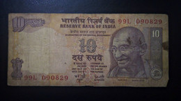 A5 INDE  BILLETS DU MONDE WORLD BANKNOTES  10 RUPEES - India