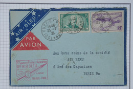 BB12 FRANCE BELLE  LETTRE AIR BLEU  1935 TOULOUSE A  PARIS  ++ AFFRANC.INTERESSANT - 1927-1959 Briefe & Dokumente