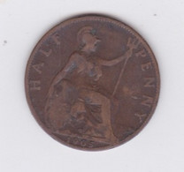 GRANDE BRETAGNE - 1/2  HALF PENNY  - 1905 - C. 1/2 Penny