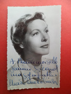 Photo CPSM +ou-1950 Argentique Dédicacée Autographe Madeleine ROBINSON - Artiste Actrice Cinéma - Gehandtekende Foto's