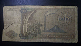 A5 ZAIRE  BILLETS DU MONDE WORLD BANKNOTES  1 ZAIRE 1985 - Democratic Republic Of The Congo & Zaire