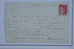 BB12 FRANCE BELLE CARTE   1939 AVION HANDLEY  ++ AFFRANC. INTERESSANT - 1927-1959 Lettres & Documents