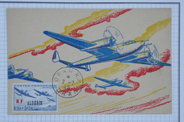 BB12 ALGERIE BELLE CARTE   1949 ORAN  NON VOYAGEE+TP SURCHARGE++ - Airmail
