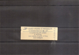 Saint - Pierre Et Miquelon ( Carnet 1 XXX -MNH ) - Booklets