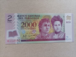 Billete De Paraguay De 2000 Guaraníes, Año 2008, UNC - Paraguay