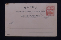 MAROC - Entier Postal Service De Tetouan à L Ksar Avec Oblitération De El Ksar  - L 129250 - Locals & Carriers