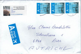 König Mef 3x A Prior - Storia Postale