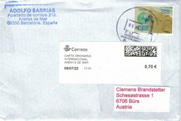 Label Tourismus Meer Sand Fussabdruck Esglesia De Santa Maria 2022 - Cartas & Documentos