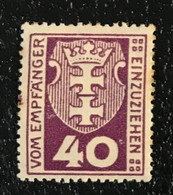 DANTZIG / 1921 / TAXE/ - Segnatasse