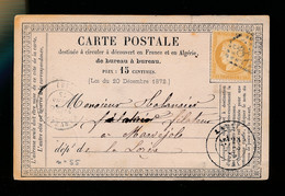 CARTE POSTALE 1875        2 SCANS - Precursor Cards