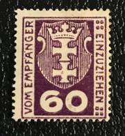 DANTZIG / 1921 / TAXE/ - Postage Due