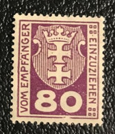 DANTZIG / 1921 / TAXE/ - Portomarken