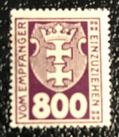 DANTZIG / 1921-1923 / TAXE N° Y&T 14 - Segnatasse