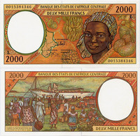 CENTRAL AFRICAN STATES   L: Gabon    2000 Francs    P-403Lg       (20)00       UNC - Central African States