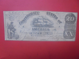 RICHMOND 20$ 1861 Circuler (L.8) - Confederate Currency (1861-1864)