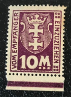 DANTZIG / TAXE / 1923 / N° Y&T 15 - Taxe