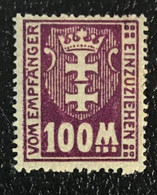 DANTZIG / TAXE / 1923 / N° Y&T 18 - Segnatasse
