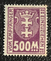 DANTZIG / TAXE / 1923 / N° Y&T 19 - Portomarken
