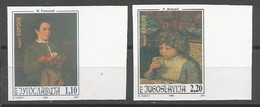 Yugoslavia ERROR Mi.2736/37 Complete Set IMPERFORATED MNH / ** 1995 Europa Hang-on Issues Children Painting - Imperforates, Proofs & Errors