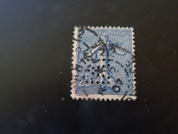FRANCE Semeuse 25 Cts  Perforé  M - Used Stamps