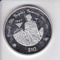 MONEDA DE PLATA DE LIBERIA DE 20 DOLLARS DEL AÑO 1997 DIANA THE PEOPLE'S PRINCESS - Liberia