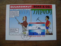 Carte Maximum  2010  Bande Dessiné Groenland Greenlandic Cartoons - Maximum Cards