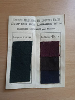 Échantillon Tissus Grands Magasins Du Louvre Paris - Laces & Cloth