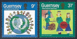 Guernsey Yv 325/6, International Youth Year ** - Guernsey