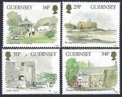 Guernsey  Yv 371/674, Musées Guernesiais-aquarelles ** - Guernsey