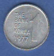 Corea Sud 1 Won 1977 Korea-South Aluminum Coin Bank Of Korea - Korea, South