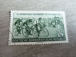 Ddr - Internationale Radfernfahrt Für Den Frieden - Val 24 - Vert - Oblitéré - Année 1954 - - Gebraucht