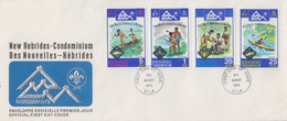 Enveloppe  FDC  1er  Jour   NOUVELLES  HEBRIDES    Jamboree   Mondial  En  Norvége    1975 - FDC