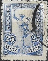 GREECE 1901 Hermes - 25l. - Blue FU - Oblitérés