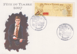 Carte  Maximum   FRANCE    Vignette  LISA   Fête  Du   Timbre   HARRY  POTTER     SOUILLAC    2007 - 1999-2009 Viñetas De Franqueo Illustradas